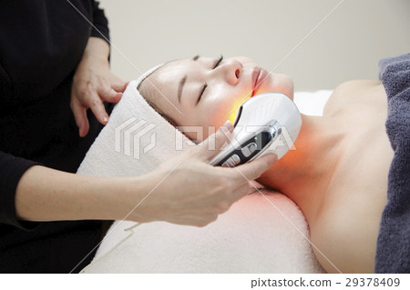 Esthetic equipment, image of beauty salon. Professional esthetic, treatment and 20s female model. 29378409
