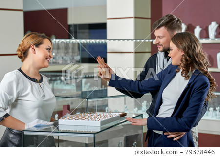 Beautiful couple at the jewelry store Beautiful couple at the jewelry store 29378446