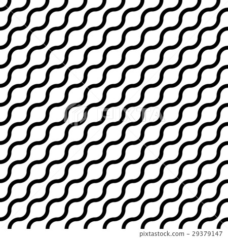 Abstract seamless pattern with black waves in 29379147