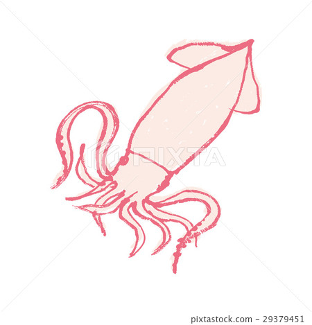 魷魚墨水畫水彩 魷魚墨水畫水彩 29379451