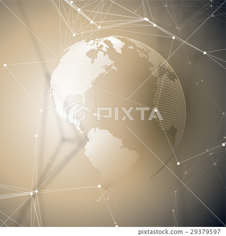 Abstract futuristic background with connecting Abstract futuristic background with connecting 29379597