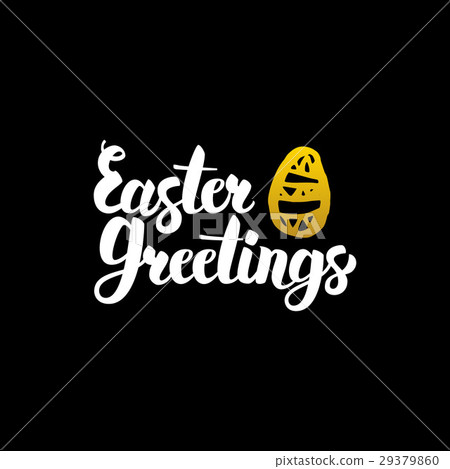 Easter Greetings Handwritten Calligraphy Easter Greetings Handwritten Calligraphy 29379860