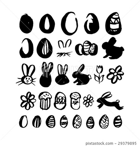 Hand Drawn Brush Easter Hand Drawn Brush Easter 29379895