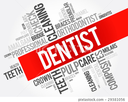 Dentist word cloud collage 29381056