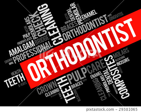 Orthodontist word cloud collage 29381065
