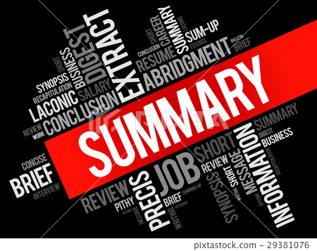 Summary word cloud collage 29381076