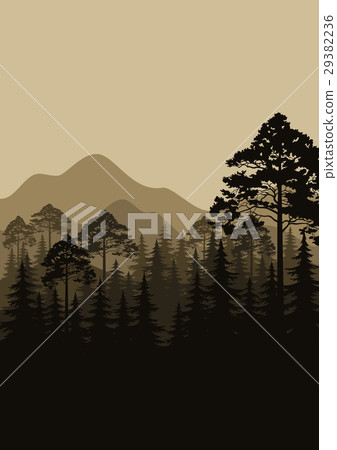 Landscape, Trees and Mountains 29382236