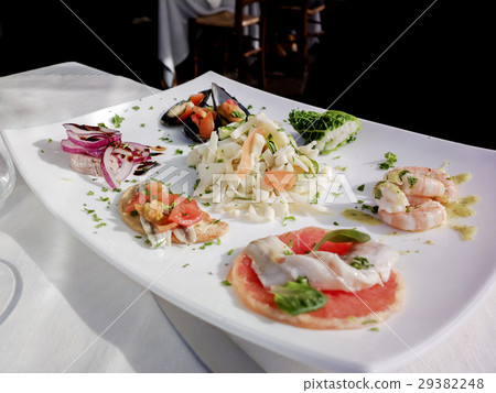 Hot and cold snacks from barnacles fish and shrimp Hot and cold snacks from barnacles fish and shrimp 29382248