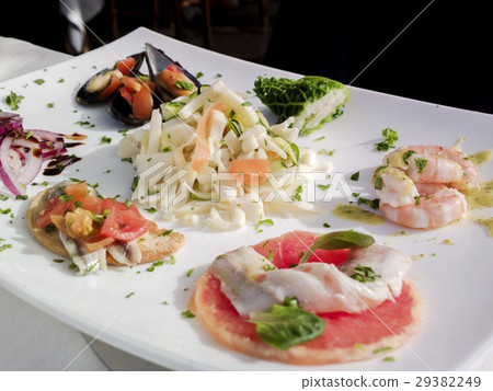 Hot and cold snacks from barnacles fish and shrimp Hot and cold snacks from barnacles fish and shrimp 29382249