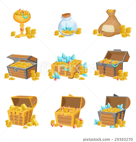 Treasure And Riches Set Of Graphic Design Elements Treasure And Riches Set Of Graphic Design Elements 29383270