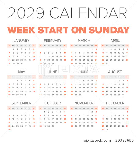 Simple 2029 year calendar Simple 2029 year calendar 29383696