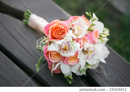 Colorful bridal bouquet. wedding day, bride Colorful bridal bouquet. wedding day, bride 29384652