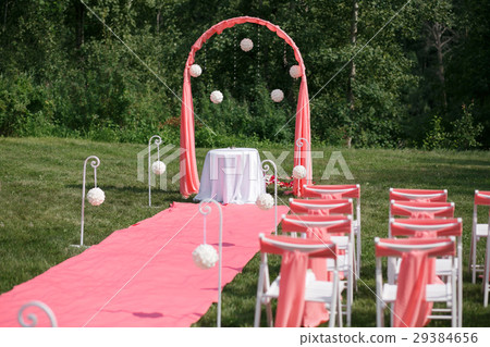 Wedding registration beautiful in nature. White Wedding registration beautiful in nature. White 29384656
