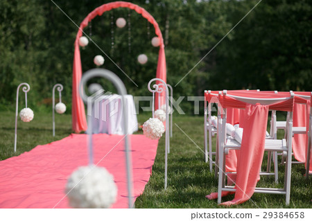 Wedding registration beautiful in nature. White Wedding registration beautiful in nature. White 29384658