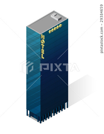 Vector isometric skyscraper icon. Vector isometric skyscraper icon. 29384659