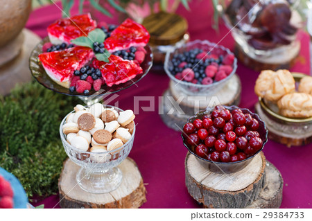 Wedding in the forest. cake with berries 29384733