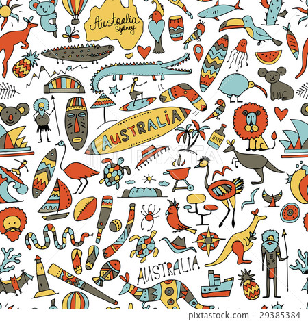 Australia icons set, sketch for your design Australia icons set, sketch for your design 29385384