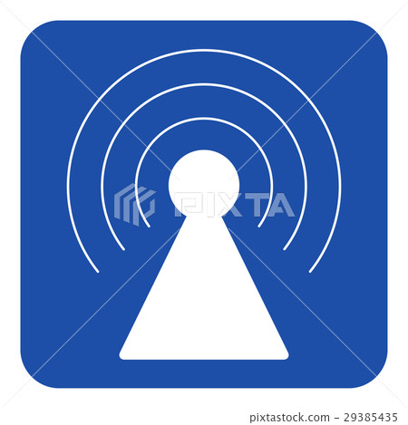 blue, white information sign - transmitter tower blue, white information sign - transmitter tower 29385435