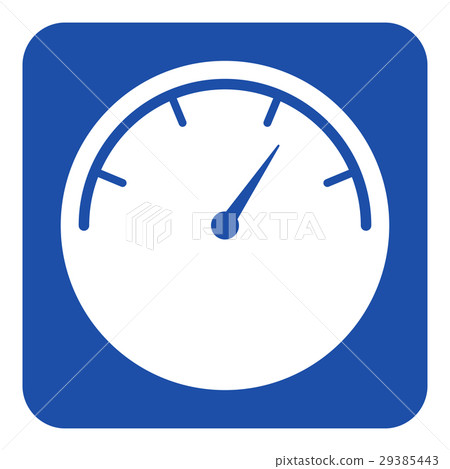 blue, white information sign - gauge, dial symbol 29385443