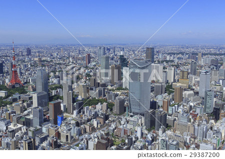 Urban Landscape / Above Toranomon Hills, Aerial view 29387200