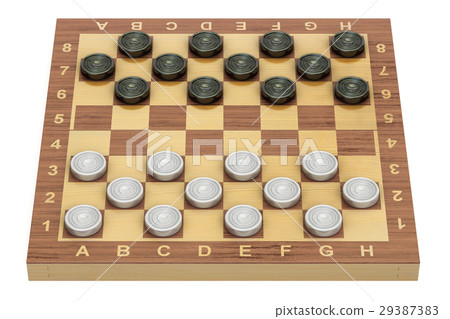 checkers game board and