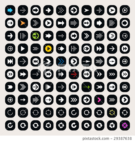 Arrow icon on square shapes 29387638