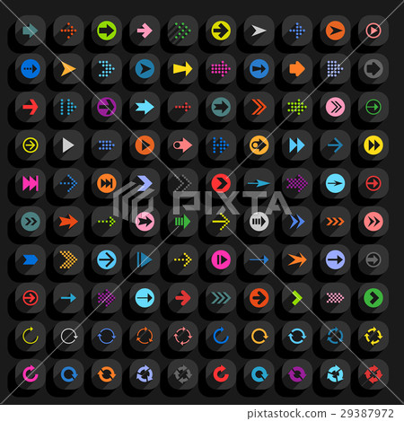 Color arrow icon in flat style Color arrow icon in flat style 29387972