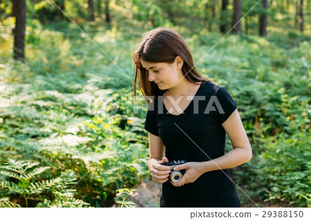Happy Red-haired Caucasian Girl Young Woman Happy Red-haired Caucasian Girl Young Woman 29388150