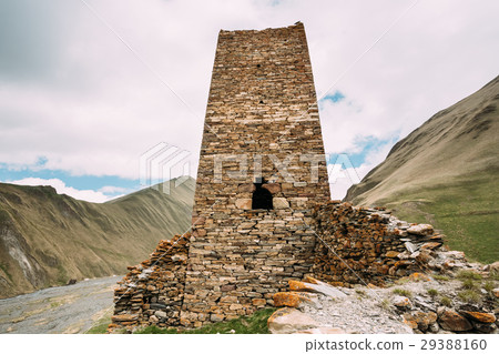 Watchtower Of Ancient Fortress On Mountain 29388160