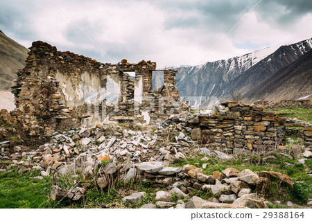 Old Abandoned Village With Dilapidated Ruined 29388164