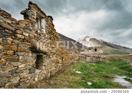 Old Abandoned Village With Dilapidated Ruined 29388168