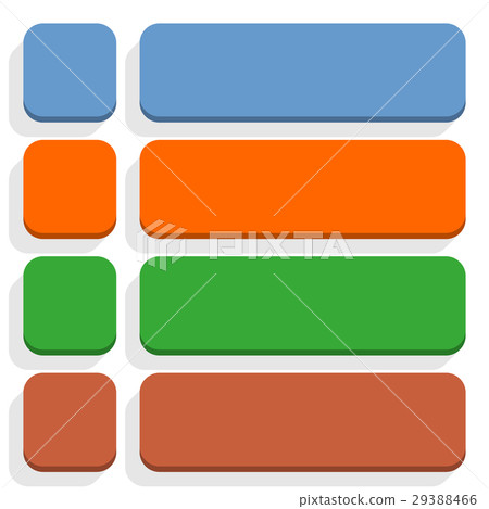 Flat blank icon empty internet color button - Stock Illustration ...