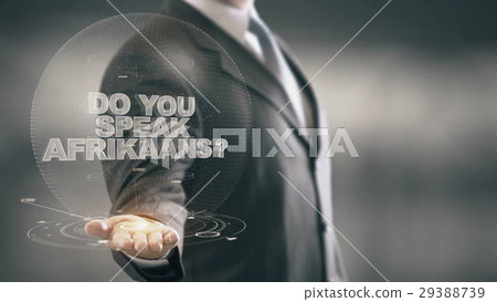 Do You Speak Afrikaans Businessman Holding in Hand 29388739