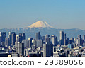 From the Tower Hall Funabori Mt. Fuji in the morning in winter 29389056