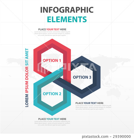 colorful hexagon business Infographics elements - Stock Illustration ...