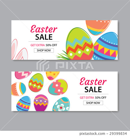 Easter Sale Banner Template Background. 29399834