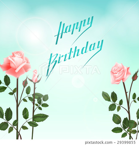 Greeting card with roses, delicate buds, flowers Greeting card with roses, delicate buds, flowers 29399855