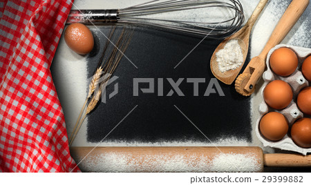 Baking Background with Flour and Copy Space 29399882