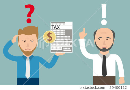 Cartoon Angry Businessman Tax Dollar Accountant Cartoon Angry Businessman Tax Dollar Accountant 29400112