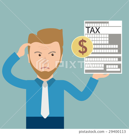 Cartoon Angry Businessman Tax Dollar Cartoon Angry Businessman Tax Dollar 29400113