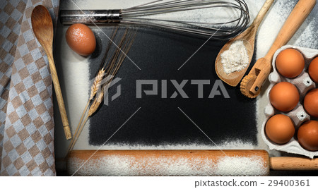 Baking Background with Flour and Copy Space 29400361