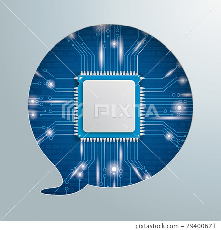 Speech Bubble Hole Microchip Speech Bubble Hole Microchip 29400671