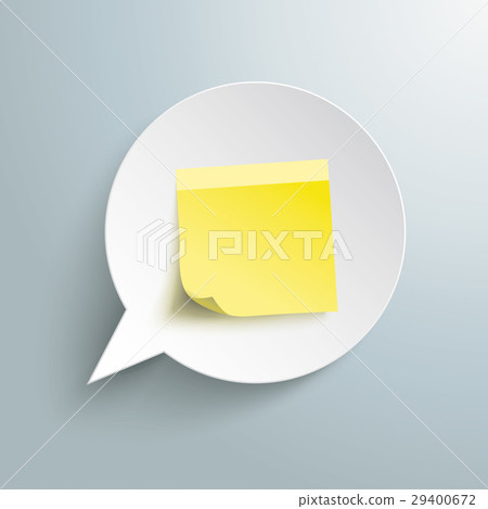 Speech Bubble Yellow Stick Speech Bubble Yellow Stick 29400672