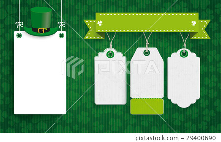 Vintage St Patricks Day Board Hat 3 Price Stickers 29400690