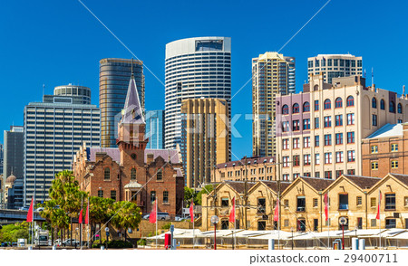 Old warehouses at Campbell's Cove Jetty in Sydney Old warehouses at Campbell's Cove Jetty in Sydney 29400711