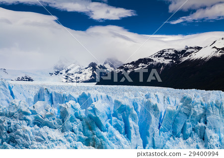 Amazing landscape with blue ice and mountains Amazing landscape with blue ice and mountains 29400994