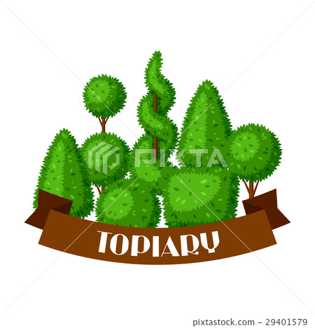 Boxwood topiary garden plants. Background with Boxwood topiary garden plants. Background with 29401579