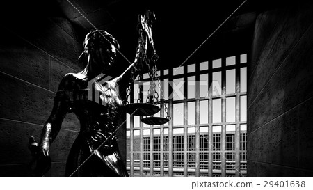 Prison bars and a hallway 3d rendering Prison bars and a hallway 3d rendering 29401638