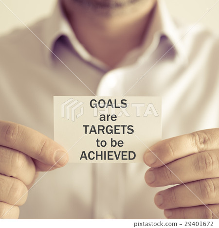 GOALS ARE TARGETS TO BE ACHIEVED message card GOALS ARE TARGETS TO BE ACHIEVED message card 29401672