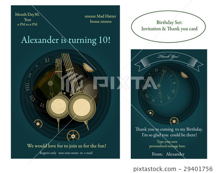 Mad tea party Birthday Invitation. Templates. 29401756